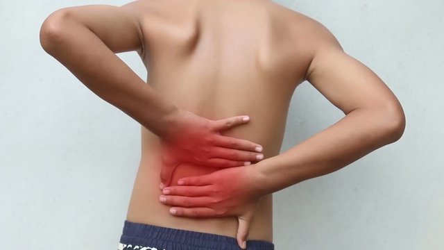 Asian kid with scoliosis