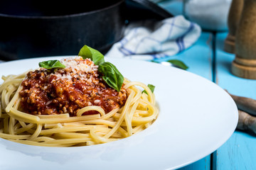 Italian pasta spaghetti bolognese