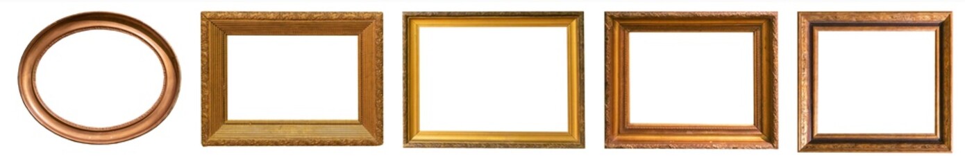 Picture frames collection set isolated on white