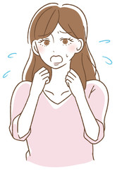 焦る女性