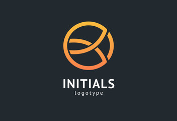 Monogram design elements, graceful template. Calligraphic elegant logo design. B logo. B line art monogram.