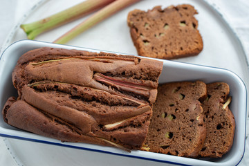 Chocolate Rhubarb Cake
