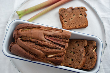 Chocolate Rhubarb Cake
