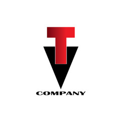 Obraz premium Initial Letter TV Linked Design Logo - Vector