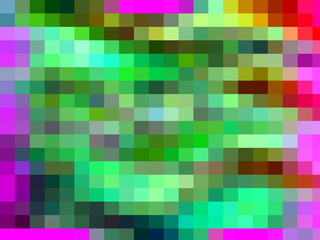 Abstract mosaic background with squares green pink texture