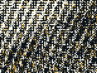 Abstract grunge vector background. Monochrome composition of irregular graphic elements.