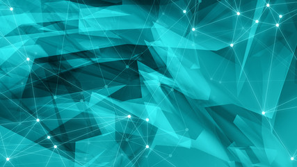 Obraz premium Technology or science connections, background creative chaos template