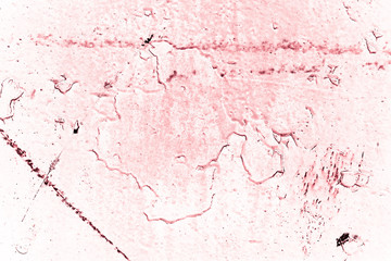 Vintage pink background. Rough painted wall of fiesta color. Imperfect plane of rosy colored. Uneven old decorative toned backdrop of rouge tint. Texture of pink hue. Ornamental stony surface.