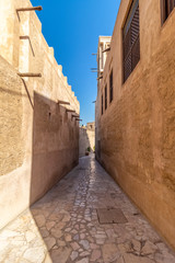 Very narrow streets of the old Arab city.