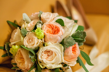 bouquet of white roses