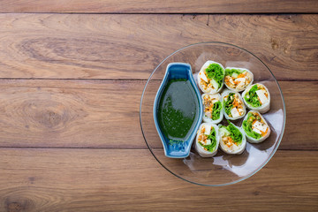 Fresh spring rolls with vegetable