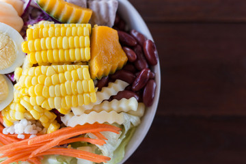 Bowl with Fresh and Healthy salad