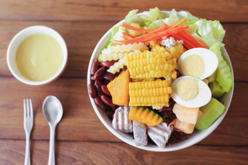 Bowl with Fresh and Healthy salad