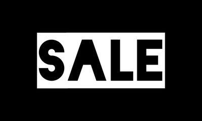 Sale banner. Sale Poster with white frame on Dark Background. Shop now.