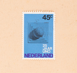 THE NETHERLANDS 1970: A stamp printed in the Netherlands, circa 1970