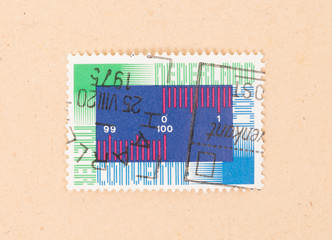 THE NETHERLANDS 1970: A stamp printed in the Netherlands, circa 1970