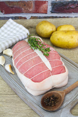 rôti de veau cru