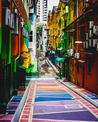 Fotobehang Colourful alley at Jalan Alor © KeatYee