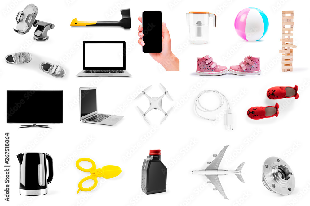 Poster collection object isolated on a white background
