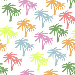 Fototapeta na wymiar Coconut tree print for textile design