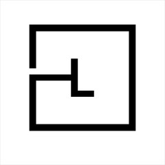 Obraz premium LETTER L AND SQUARE LOGO DESIGN