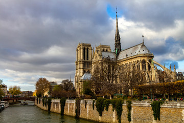 Fototapeta na wymiar Notre Dame de Paris Cathedral