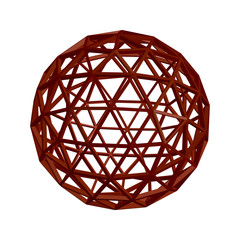 Abstract sphere wireframe. 3d Vector illustration.