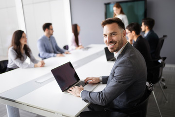 Entrepreneurs and business people conference in modern office