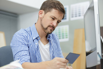 interior designer working in the office
