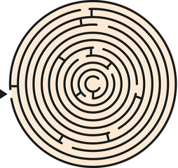 Black round maze