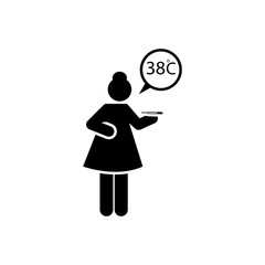 Female, fever, girl, ill, sick icon. Element of systemic lupu icon. Premium quality graphic design icon. Signs and symbols collection icon for websites