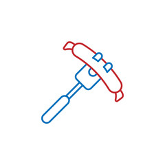 USA, sausage icon. Element of USA culture icon. Thin line icon for website design and development, app development. Premium icon