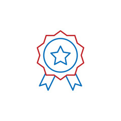 USA, medal icon. Element of USA culture icon. Thin line icon for website design and development, app development. Premium icon