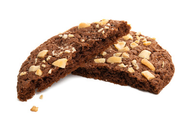 american cookies with nuts isolated
