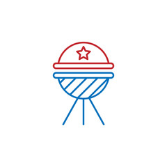 USA, BBQ icon. Element of USA culture icon. Thin line icon for website design and development, app development. Premium icon