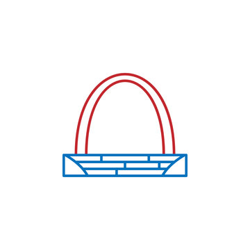 recommend clip art: USA, gateway arch icon. Element of USA culture icon. Thin line icon for website design and development, app development. Premium icon