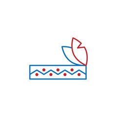 Obraz premium USA, headdress icon. Element of USA culture icon. Thin line icon for website design and development, app development. Premium icon