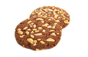 american cookies with nuts isolated