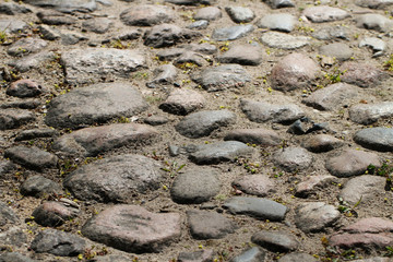Cobbled stone road.