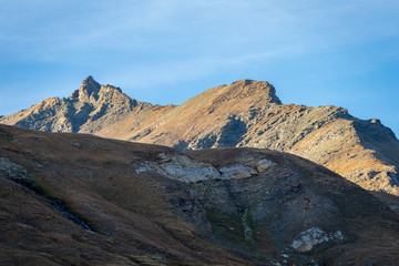 Colle del Nivolet mountain pass, Graian Alps, Italy