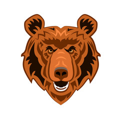 Angry Bear Mascot for Esport and Gaming Logo. Sport team Emblem.