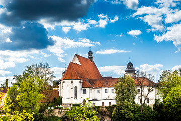 Abbey in Bechyne - old city in South Bohemian region, Czech republic.