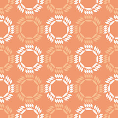 Trendy seamless pattern designs. Octagons from ethnic stripes. Boho. Vector geometric background. Can be used for wallpaper, textile, invitation card, wrapping, web page background.