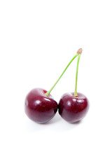 Sweet cherry isolated on a white background..