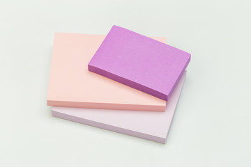 Fototapeta premium set of colour paper stick note on a white background