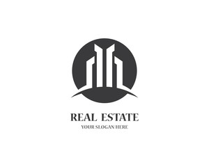 Real estate logo icon illustration