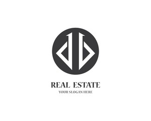 Real estate logo icon illustration
