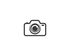 Camera logo template vector icon