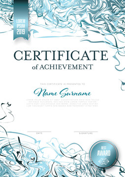Modern certificate template layout