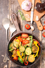 ratatouille, grilled zucchini, eggplant and tomato